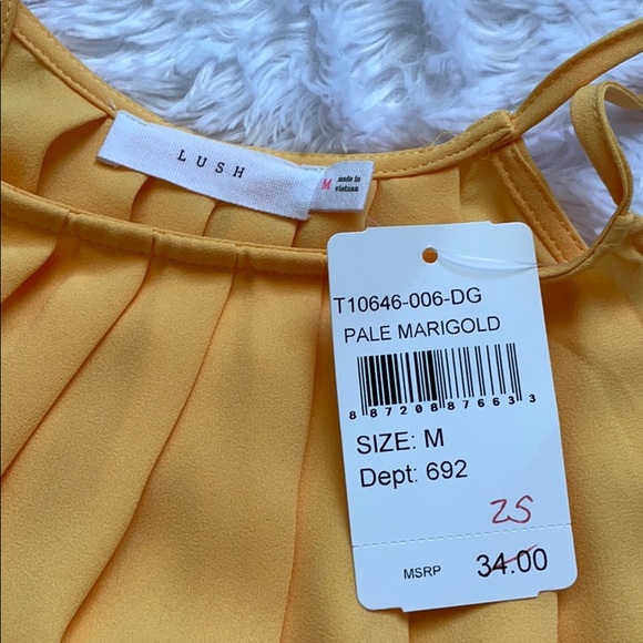 Lush Pleated Sleeveless Halter Top - Picture 4 of 5